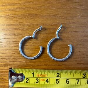 Judith Ripka Sterling Silver Clip-on Earrings